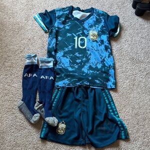 Messi Argentina Soccer Jersey Set, Kids 24